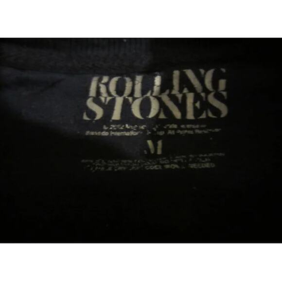 Vintage Inspired Rock Band Black Rolling Stones Graphic Sweatshirt Size M - Picture 6 of 7